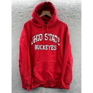 Vintage Ohio State Buckeyes Sweatshirt Men's Extra Large Hoodie Red Jansport